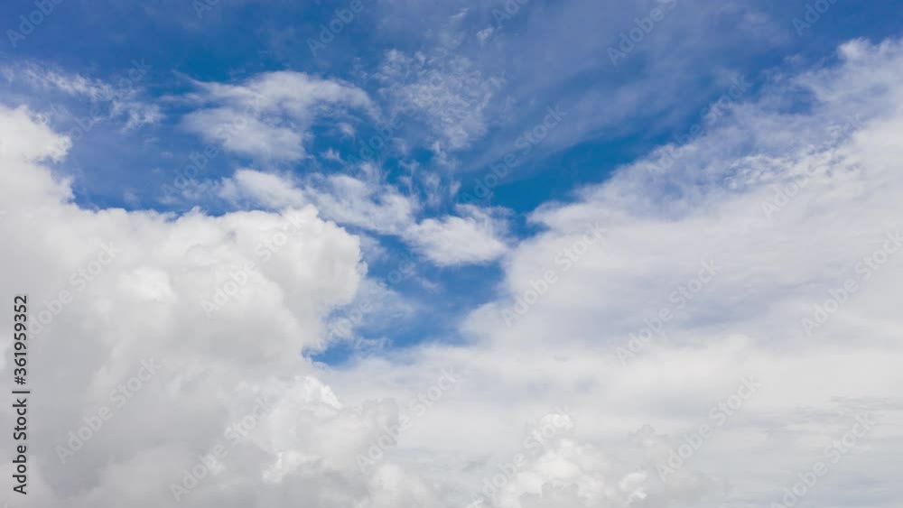 moving cloud on sunny day, time-lapse clear blue sky and beautiful cloud moving cloud on sunny day, time-lapse clear blue sky and beautiful cloud