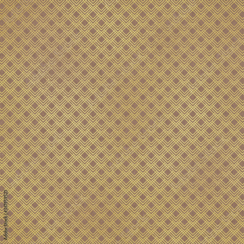 Seamless Gold Pattern on Kraft Paper Background
