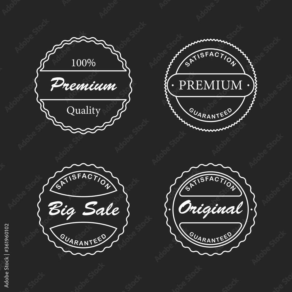 Fototapeta premium Collection of vintage retro premium quality badges and labels