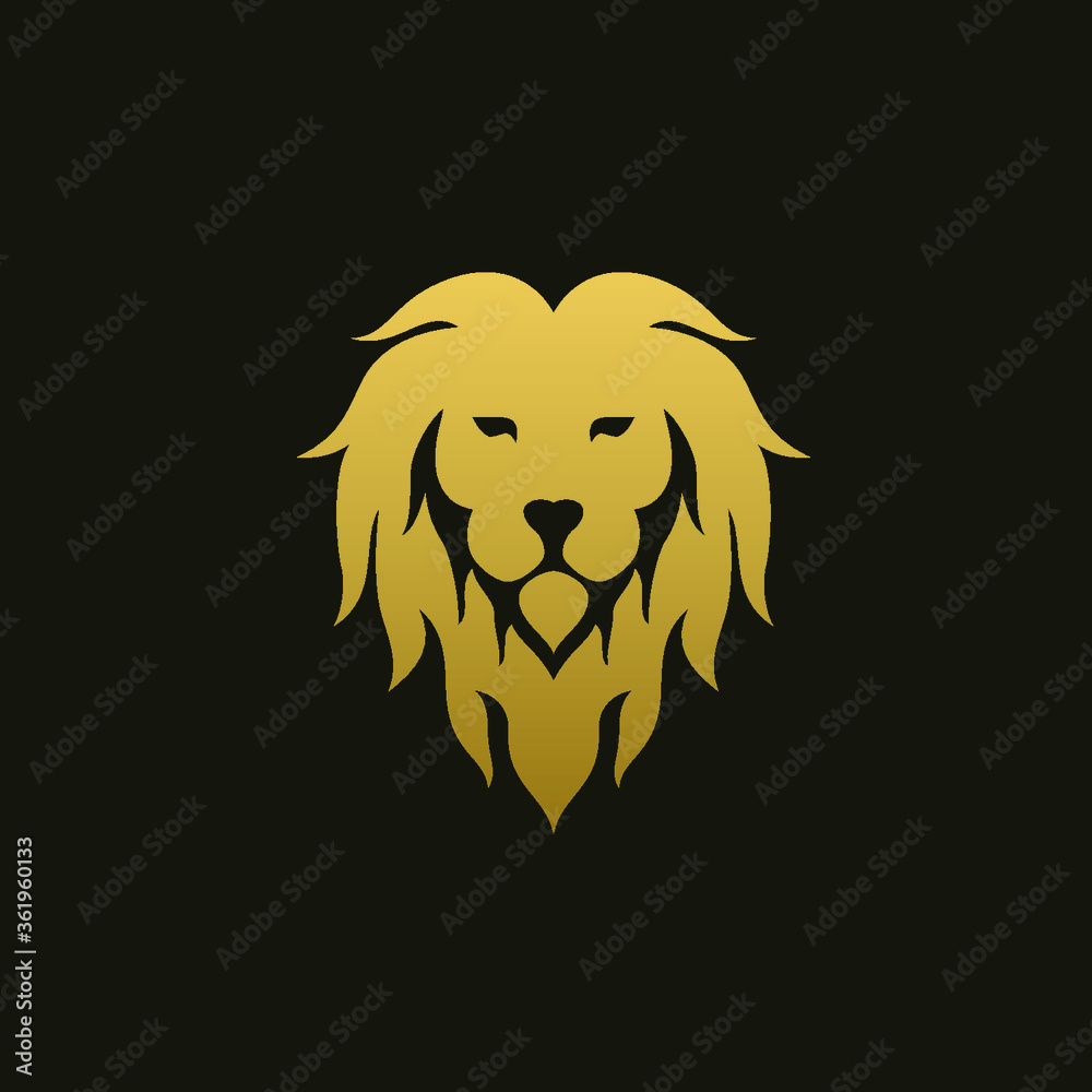 Fototapeta premium Lion Head Logo Vector