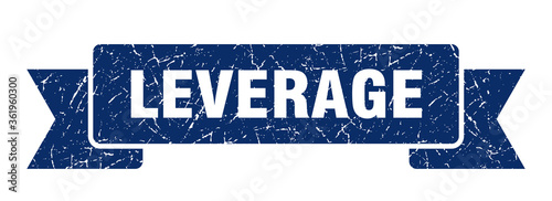 leverage ribbon. leverage grunge band sign. leverage banner