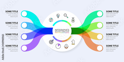 Infographic design template. Creative concept with 8 steps