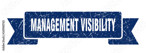 management visibility ribbon. management visibility grunge band sign. management visibility banner
