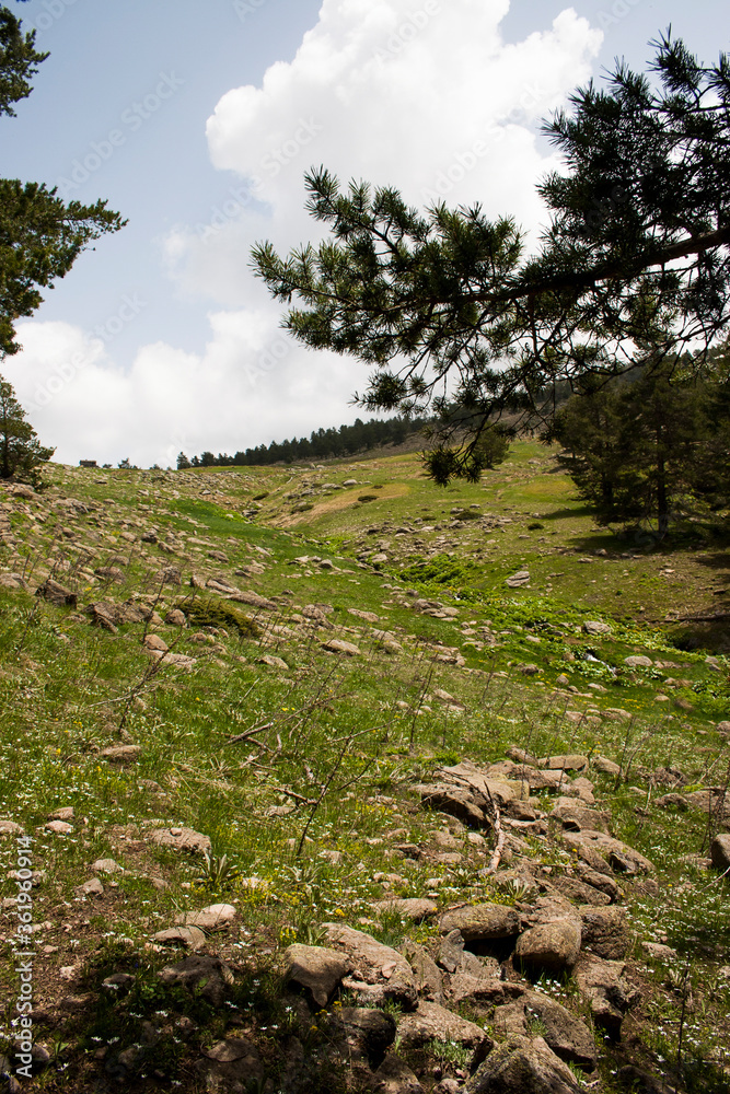 mountain landscape with blue sky mountain landscape with blue sky