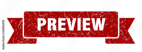 preview ribbon. preview grunge band sign. preview banner