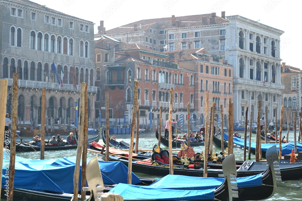 VENICE, ITALY – OCTOBER 24, 2012: A view of the Grand Canal of Venice