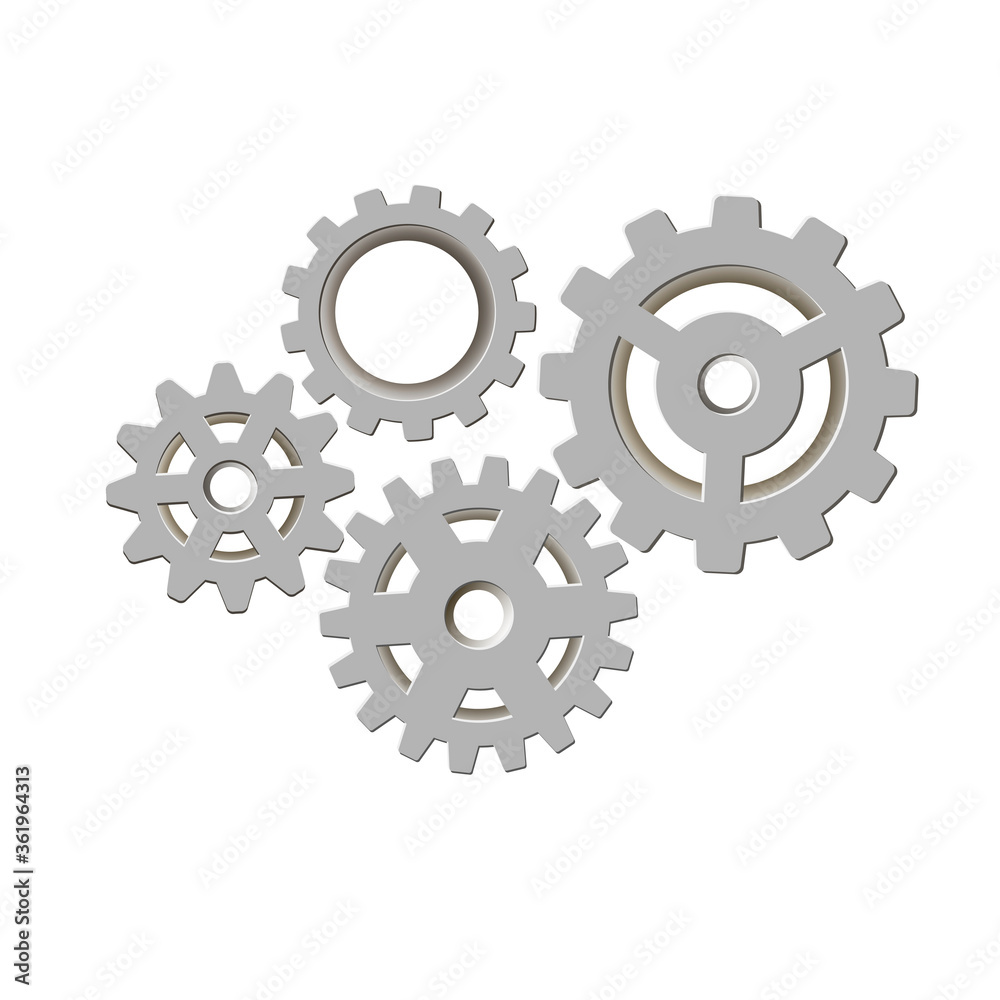 Metal gears. Factory gears vector icon. Mechanical gear. The image of the gear. Machine gear. Cogwheel gear Metal gears. Factory gears vector icon. Mechanical gear. The image of the gear. Machine gear. Cogwheel gear