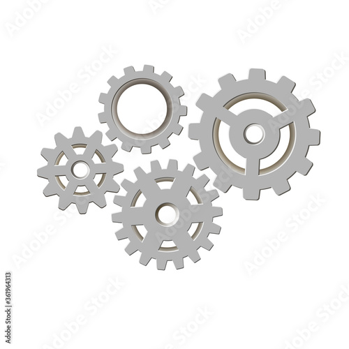 Metal gears. Factory gears vector icon. Mechanical gear. The image of the gear. Machine gear. Cogwheel gear