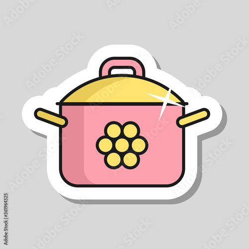 Saucepan icon. Cooking pot or pan sign