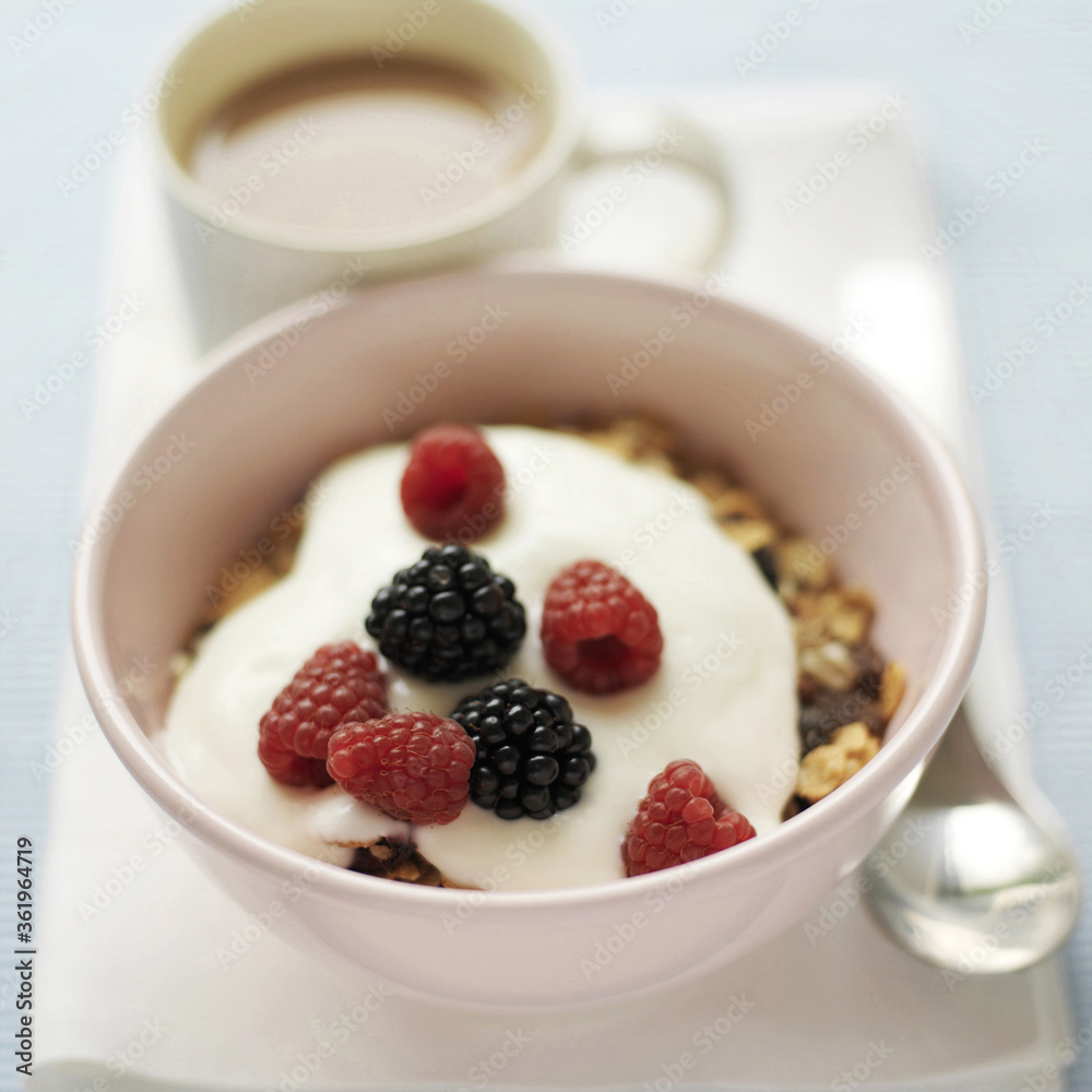 Muesli and yoghurt Muesli and yoghurt