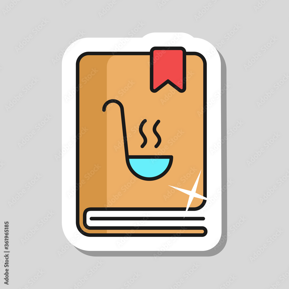 Cookbook or cookery book vector icon. Recipe book Cookbook or cookery book vector icon. Recipe book