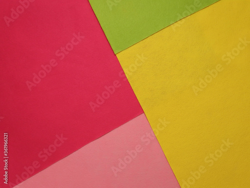 Colored bright felt textile material