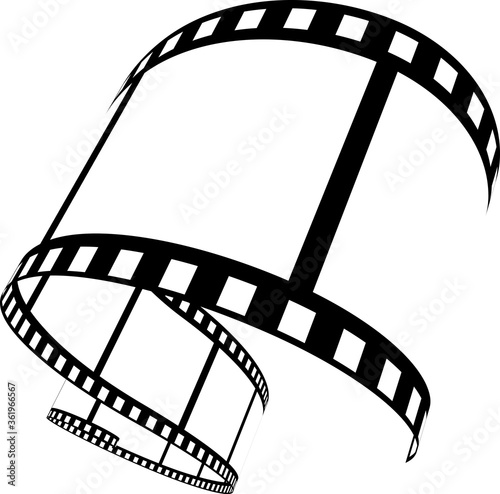 Film strip vector illustration on white