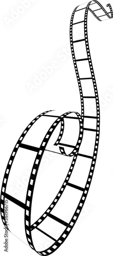 Film strip vector illustration on white
