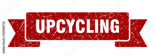 upcycling ribbon. upcycling grunge band sign. upcycling banner