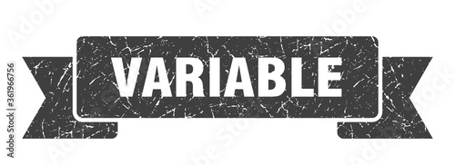 variable ribbon. variable grunge band sign. variable banner