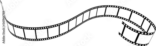 Fotografie, Tablou Film strip vector illustration on white