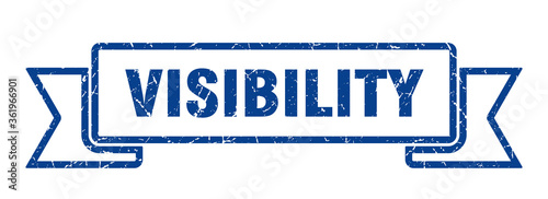visibility ribbon. visibility grunge band sign. visibility banner