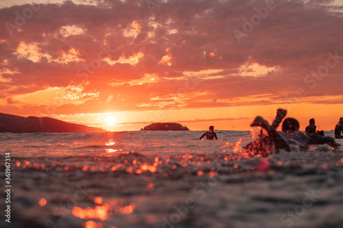 Sunset on a surfing session