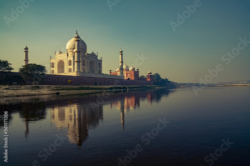 A beautiful view of the Taj Mahal in Agra