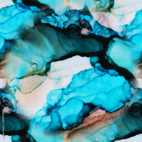Seamless Liquid Paints Background. Clouds Macro.  © Ольга Балан