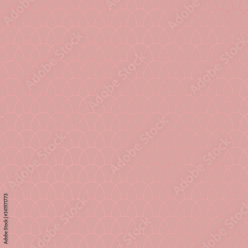 Seamless Rose Gold Pattern on Vintage Rose Background