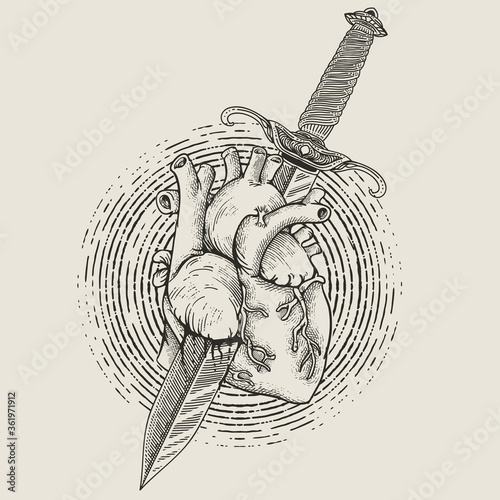 heart with dagger

