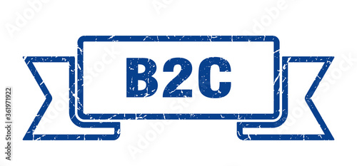 b2c ribbon. b2c grunge band sign. b2c banner