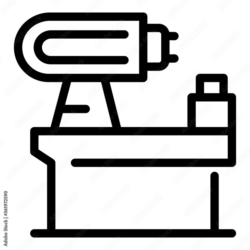 Automated lathe icon. Outline automated lathe vector icon for web design isolated on white background Automated lathe icon. Outline automated lathe vector icon for web design isolated on white background
