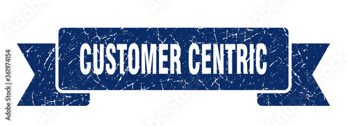 customer centric ribbon. customer centric grunge band sign. customer centric banner photo