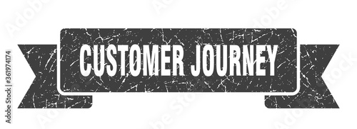 customer journey ribbon. customer journey grunge band sign. customer journey banner