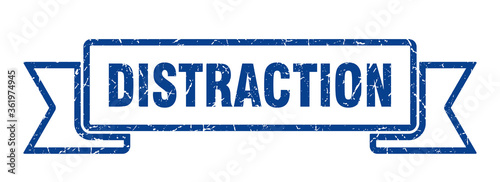 distraction ribbon. distraction grunge band sign. distraction banner