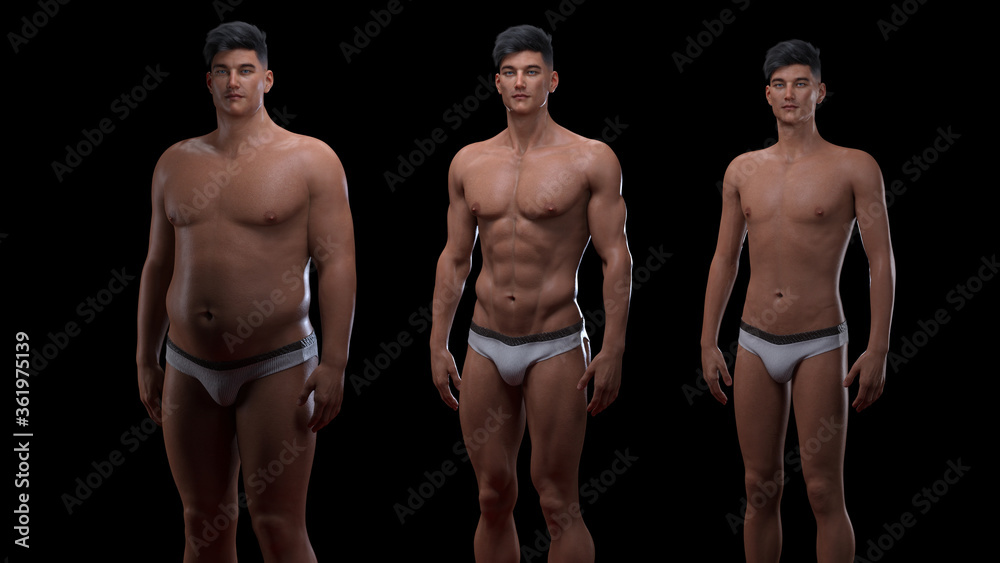 A 3D Illustration of a Male Body with an Endomorph Body Type Stock  Illustration - Illustration of weight, lifestyle: 280027077