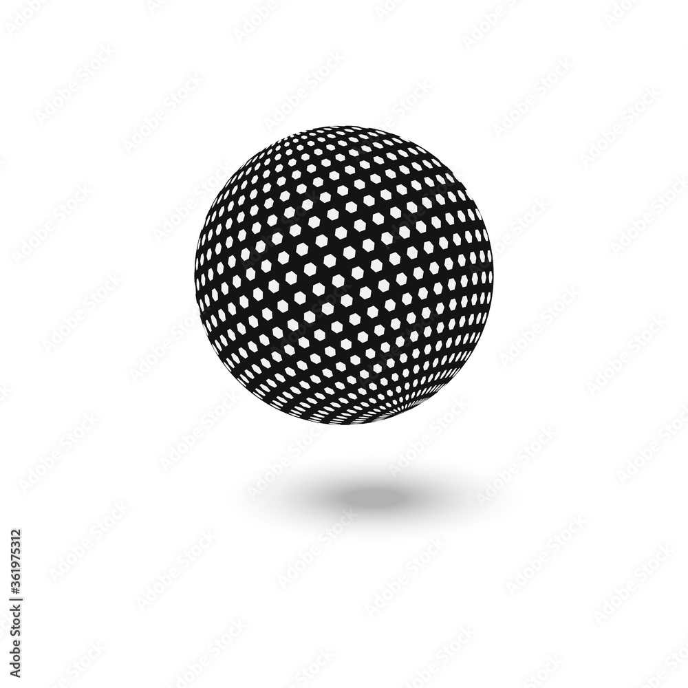 networking icon with blak sphere networking icon with blak sphere