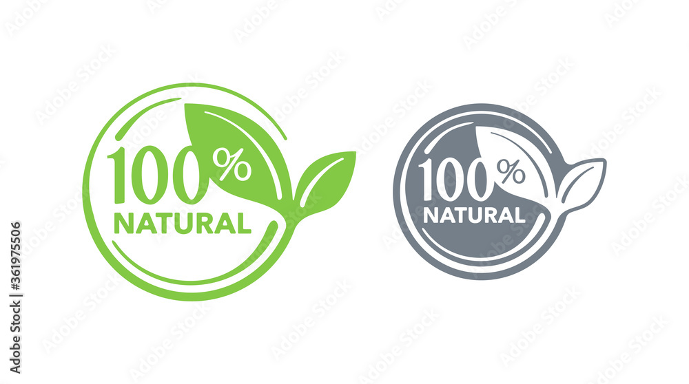 100 percents natural stamp - marking badge for healthy organic food, vegetarian nutrition - vector isolated emblem 100 percents natural stamp - marking badge for healthy organic food, vegetarian nutrition - vector isolated emblem