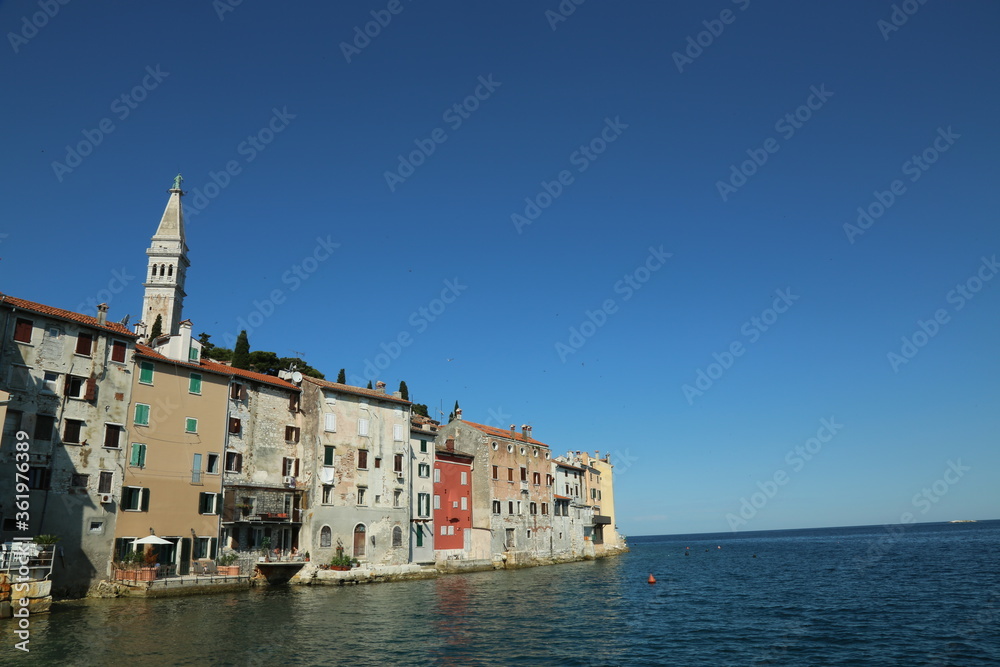 waterfront of the venetian town of Rovinj in Croatia