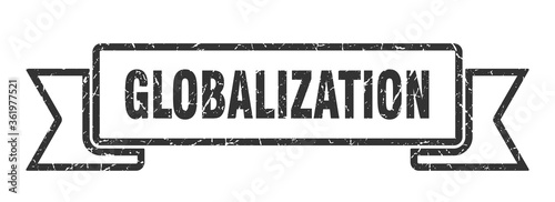 globalization ribbon. globalization grunge band sign. globalization banner