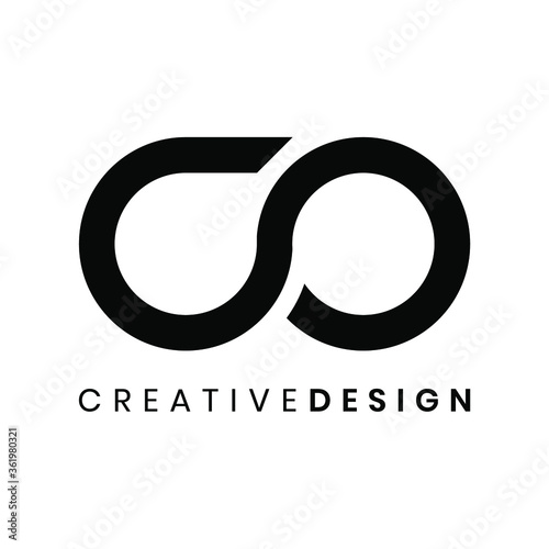 Modern letter CO logo design vector