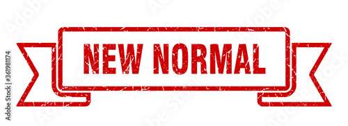 new normal ribbon. new normal grunge band sign. new normal banner