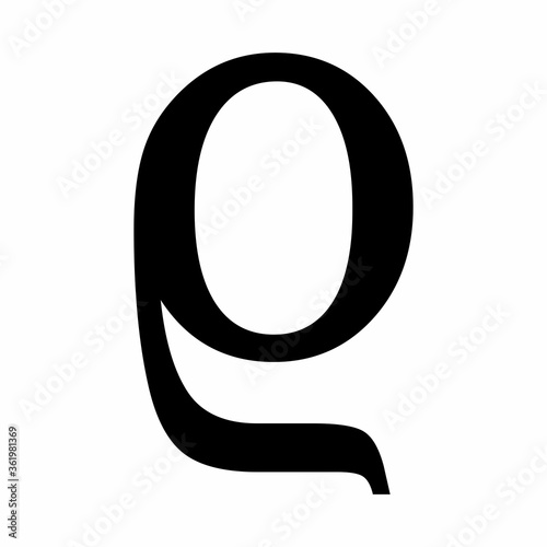 Rho variant greek letter icon