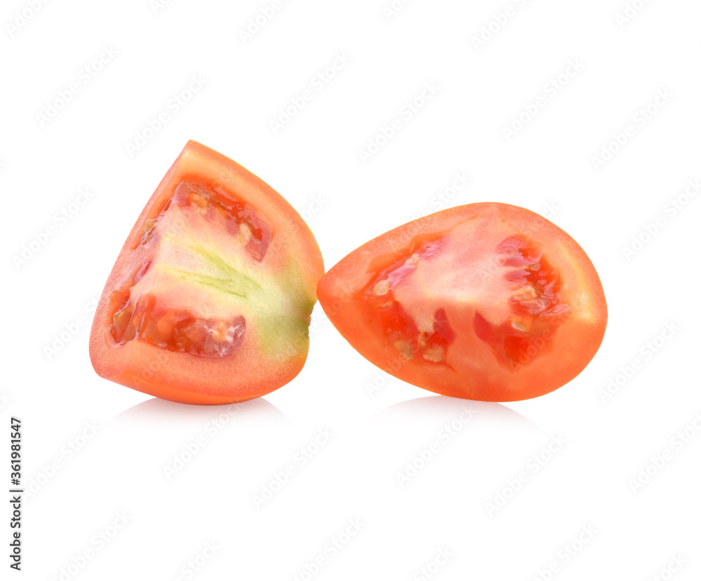 Fototapeta premium Cherry tomatoes stack isolated on white background