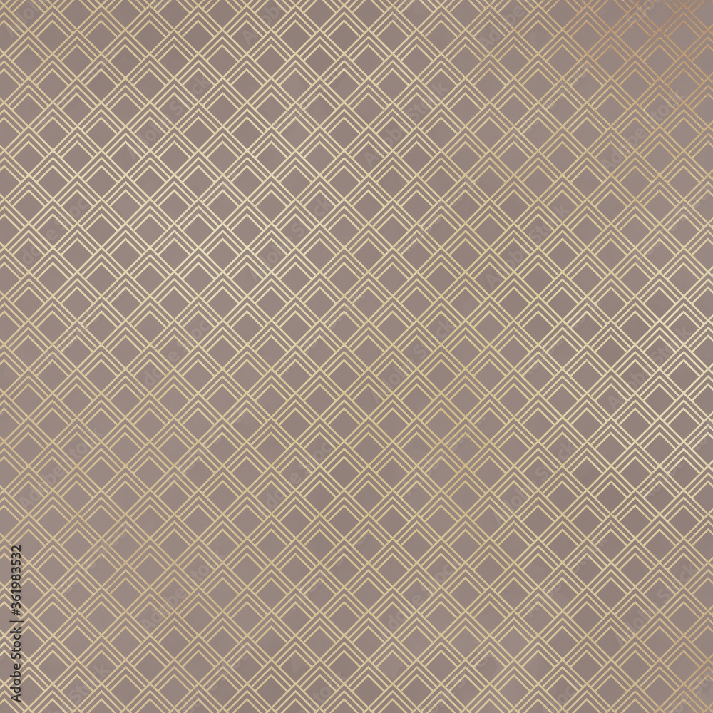 Fototapeta premium Seamless Champagne Gold Pattern on Taupe Background
