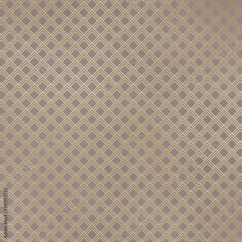 Seamless Champagne Gold Pattern on Taupe Background