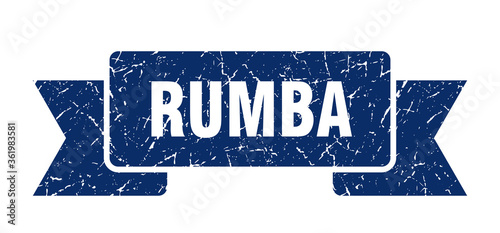 rumba ribbon. rumba grunge band sign. rumba banner