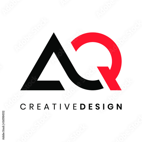 Modern letter AQ logo design photo