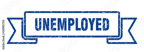 unemployed ribbon. unemployed grunge band sign. unemployed banner