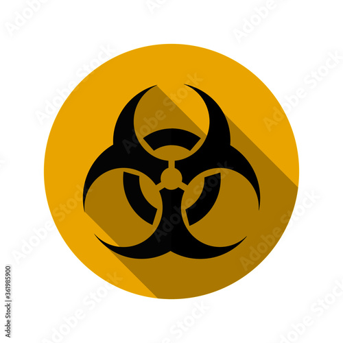 Danger icon.biohazard caution and danger zone.Warning vector sign.vector illustration