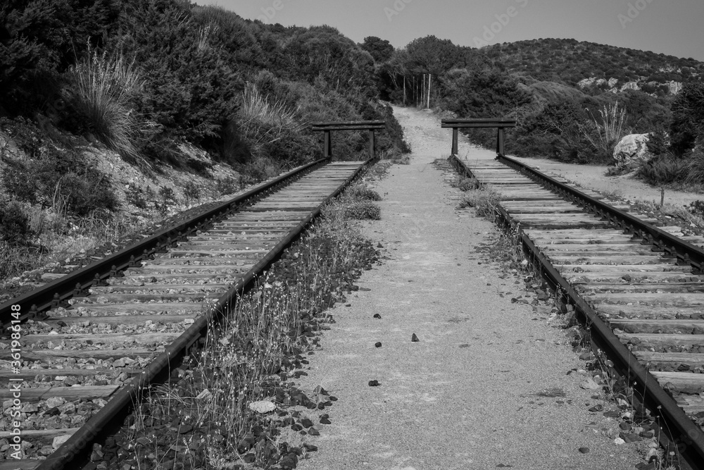 Dismissed railroad in north Sardinia, Italy