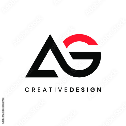 Modern letter AG logo design photo