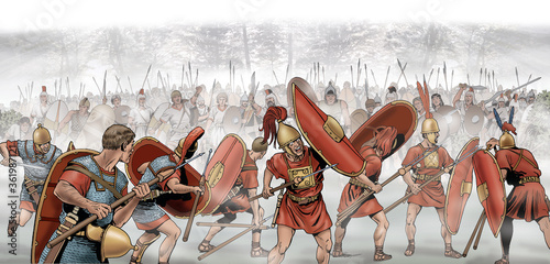 Hannibal. Battle of Lake Trasimene during the Second Punic War photo